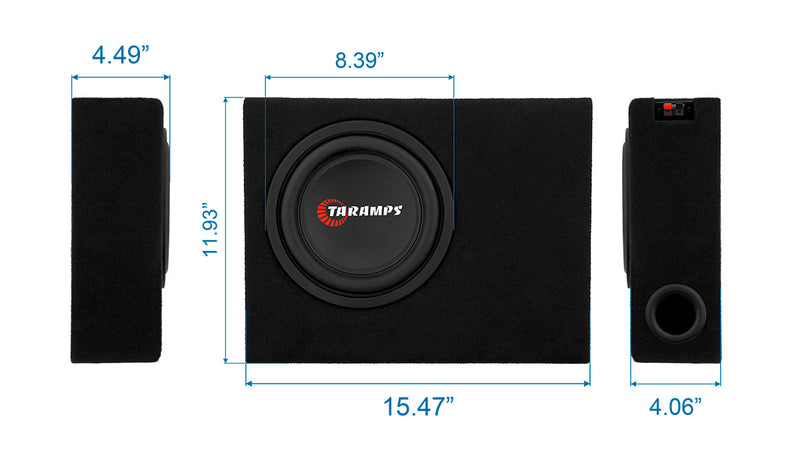 Taramps Enclosure 8" T500 Watts Loaded Subwoofer 250 Watts RMS